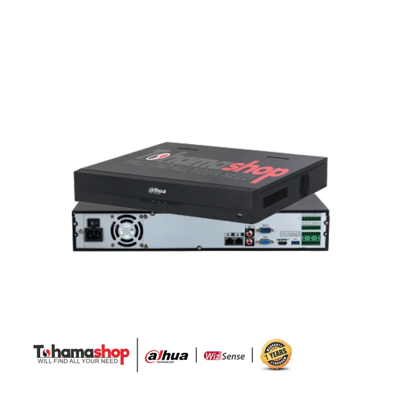جهاز عرض و تسجيل شبكي داهوا 32 قناة بدقة 8 ميجا بكسل يدعم الذكاء الاصطناعى ويدعم 4 هارد