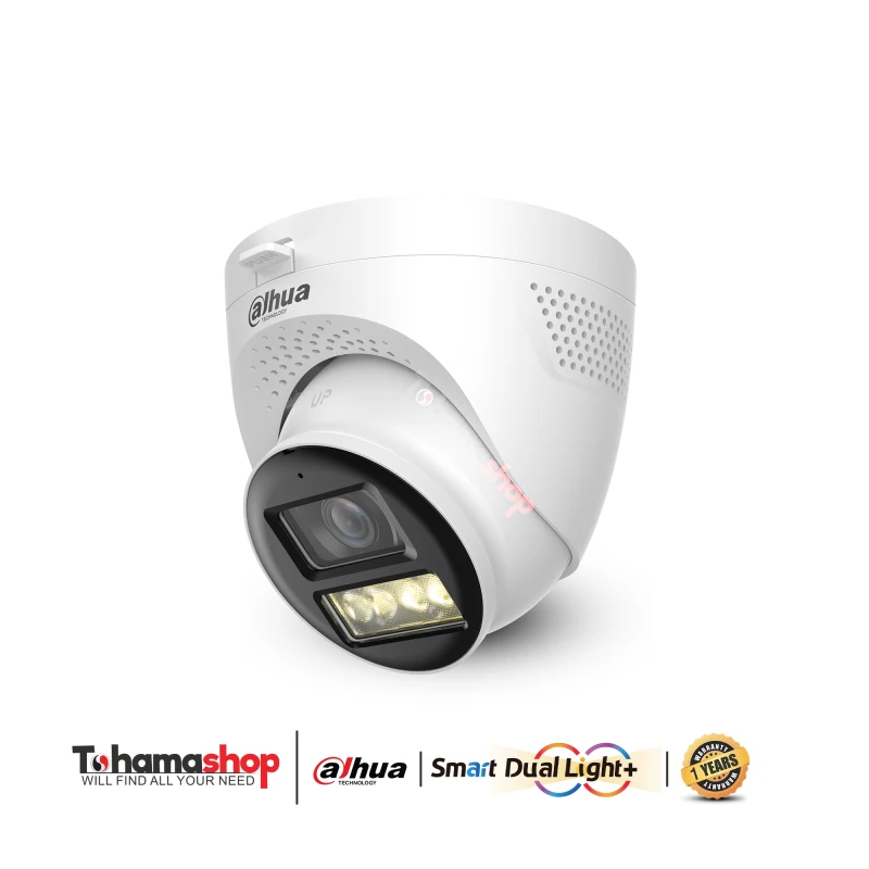 كاميرا داخليه داهو ثابتة ذكية بدقة 5 ميجابكسل بإضاءة مزدوجة، وتقنية، وميزة التحدث ثنائي الاتجاه