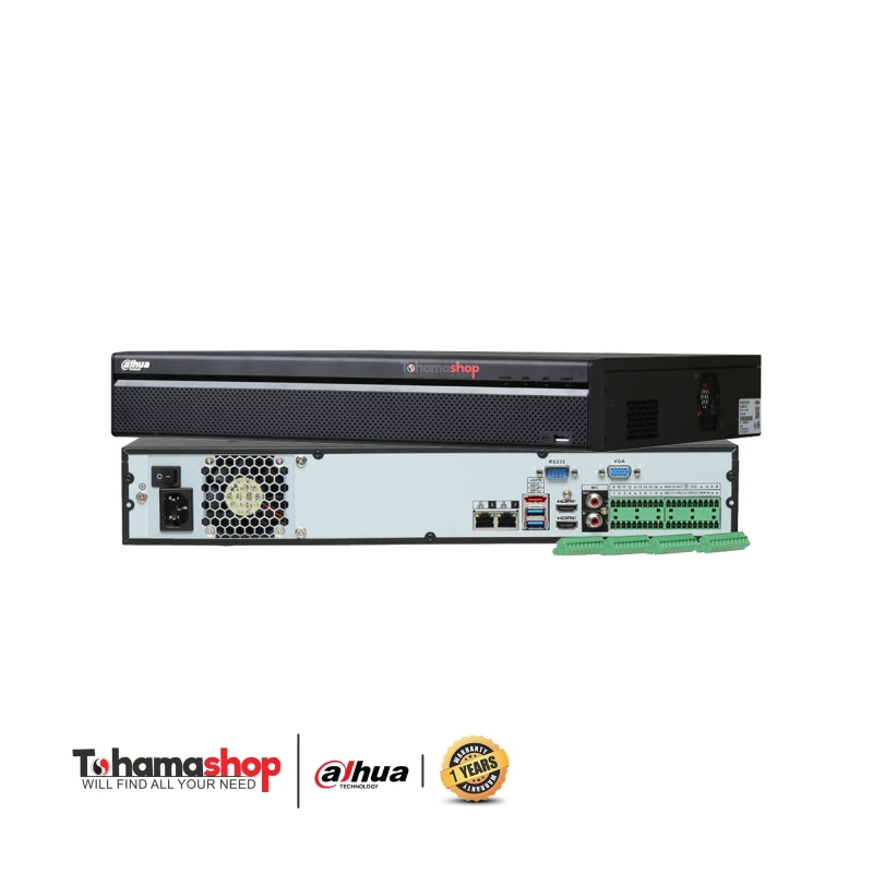 جهاز عرض و تسجيل شبكي داهوا 64 قناة بدقة 5 ميجا بكسل ويدعم 4 هارد