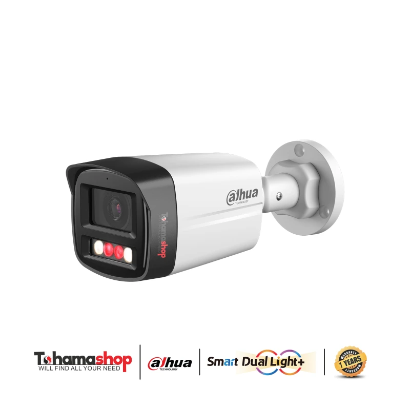 كاميرا شبكية داهوا خارجية دقة 4 ميجا بكسل بصوت وصورة رؤية ليلية بالألوان