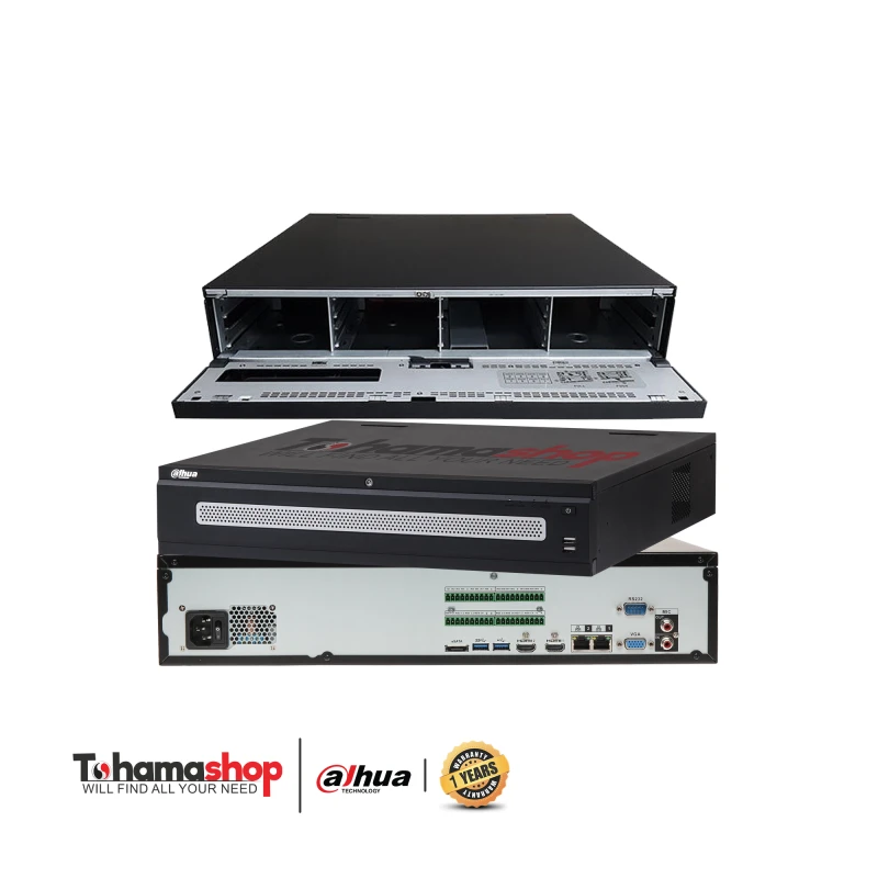 جهاز عرض و تسجيل شبكي داهوا 64 قناة بدقة 12 ميجا بكسل ويدعم 8 هارد  للمشاريع الكبرى