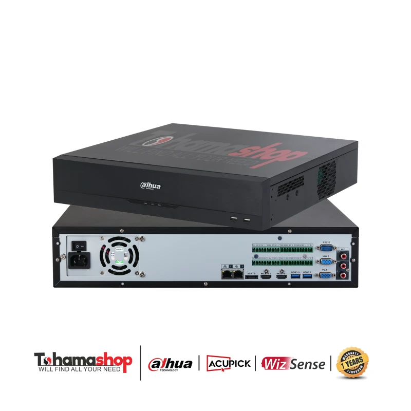 جهاز عرض و تسجيل شبكي داهوا 64 قناة بدقة 12 ميجا بكسل ويدعم 8 هارد يدعم الذكاء الاصطناعى