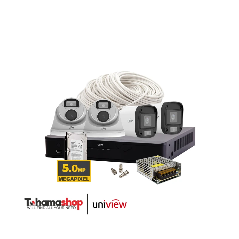 عرض 4 كاميرا مراقبة يونيفيو دقة 5 ميجا بكسل