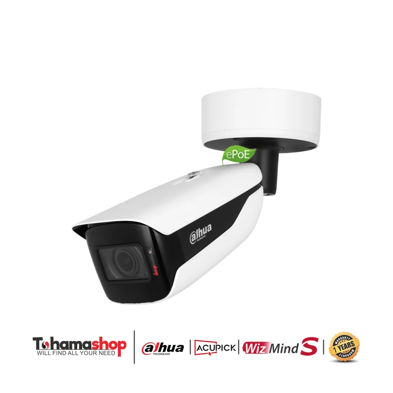 كاميرا شبكية داهوا خارجية دقة 4 ميجا بكسل بعدسة متغيرة بتدعم الذكاء الاصطناعى WDR