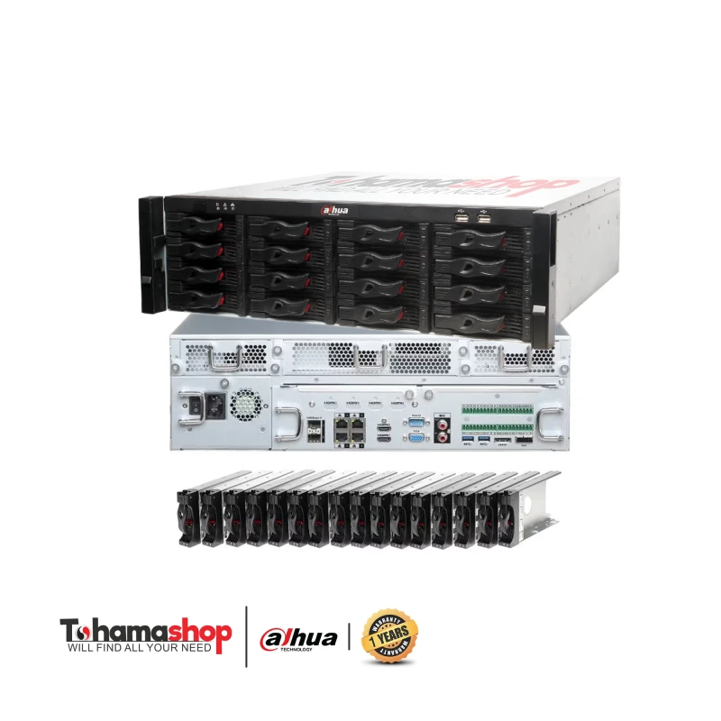 جهاز عرض و تسجيل شبكي داهوا 128 قناة بدقة 12 ميجا بكسل ويدعم 8 هارد  للمشاريع الكبرى