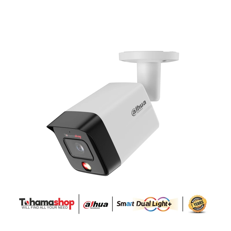 كاميرا شبكية داهوا خارجية دقة 6 ميجا بكسل بصوت وصورة رؤية ليلية بالألوان