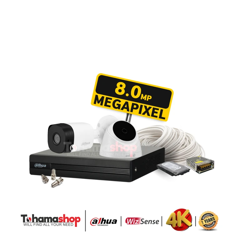 عرض 2 كاميرا مراقبة داهوا دقة 8 ميجا