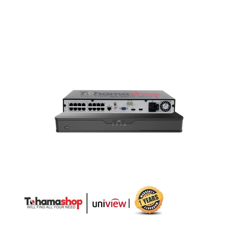 جهاز عرض و تسجيل شبكي يونيفيو 16 قناة بدقة 5 ميجا بكسل يدعم 2 هارد